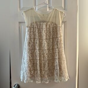 Elestory Cream Lace Girls Dress Size 8